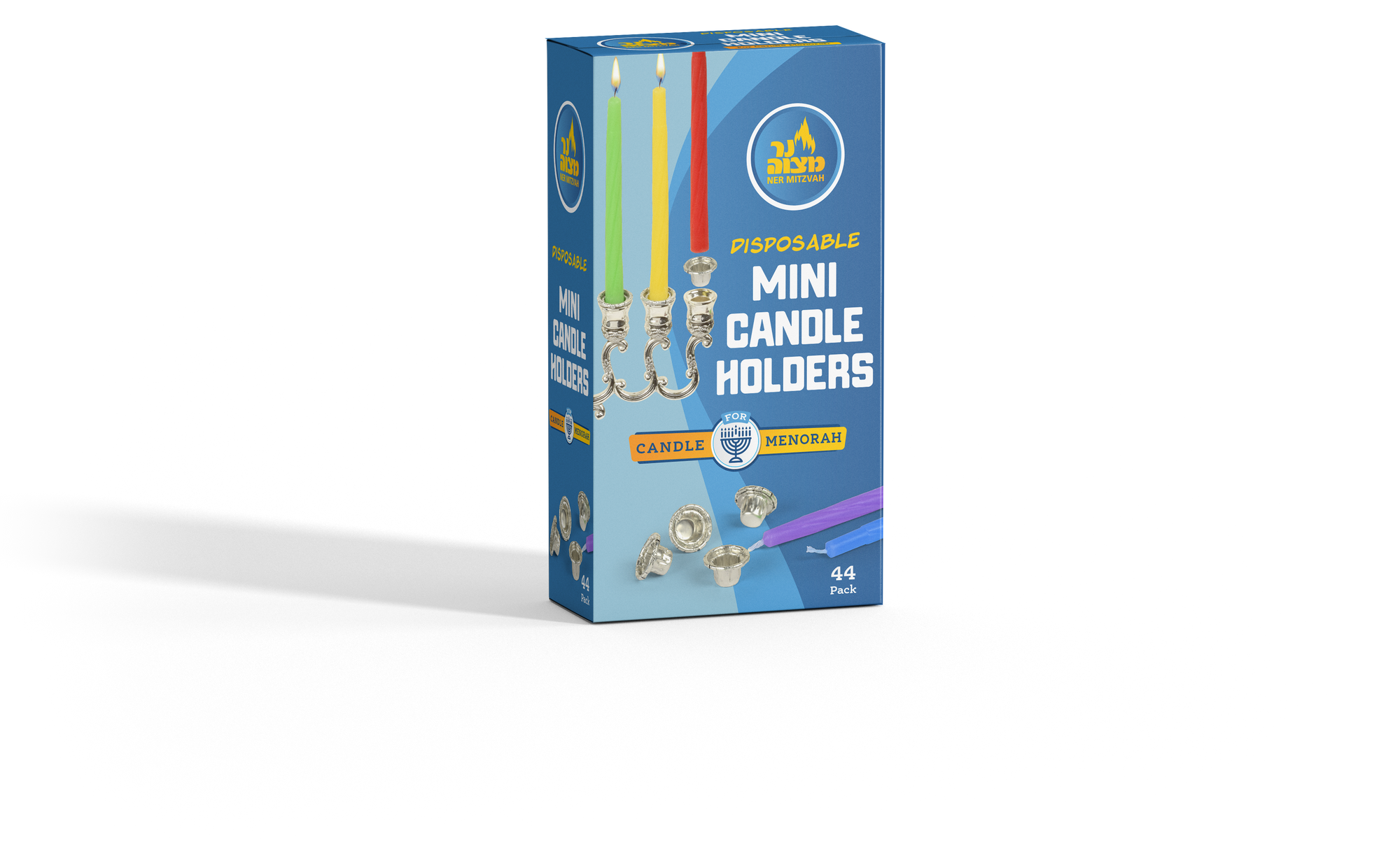 44pk. Mini Disposable Aluminum Holders for Chanukah Candles — Judaica Square