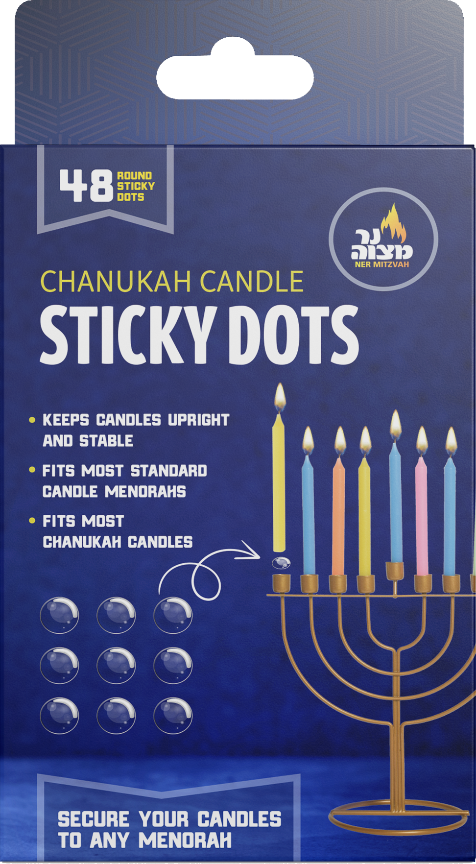 Candle Sticky Dots — Judaica Square