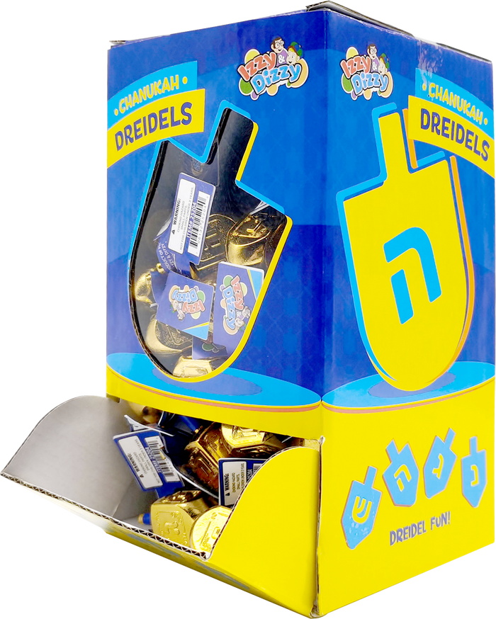Gold Dreidels — one hundred medium gold metallic dreidels | Judaica Square Lakewood