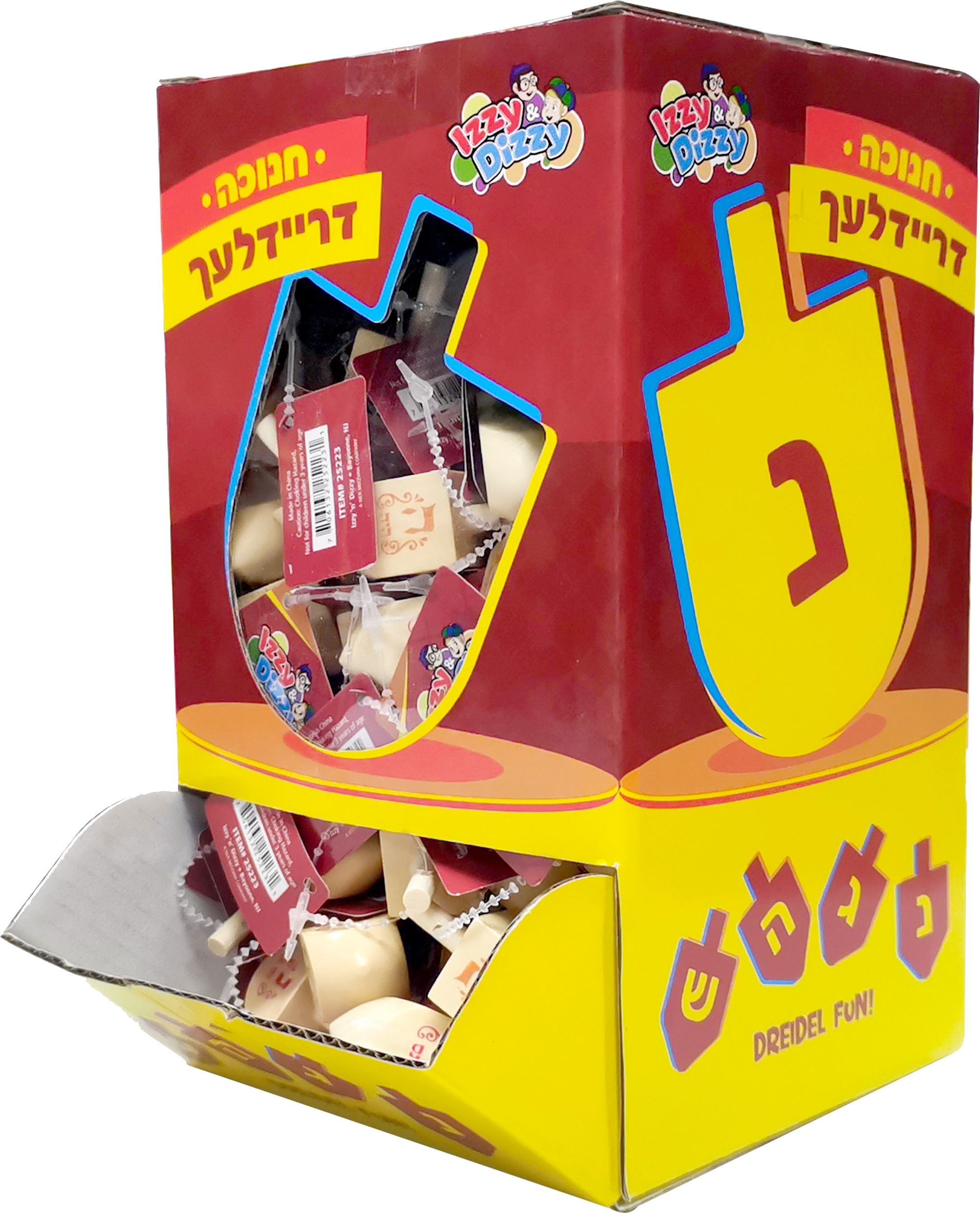 Natural Wood Dreidels Without English Wording - 100 Pack — Judaica Square