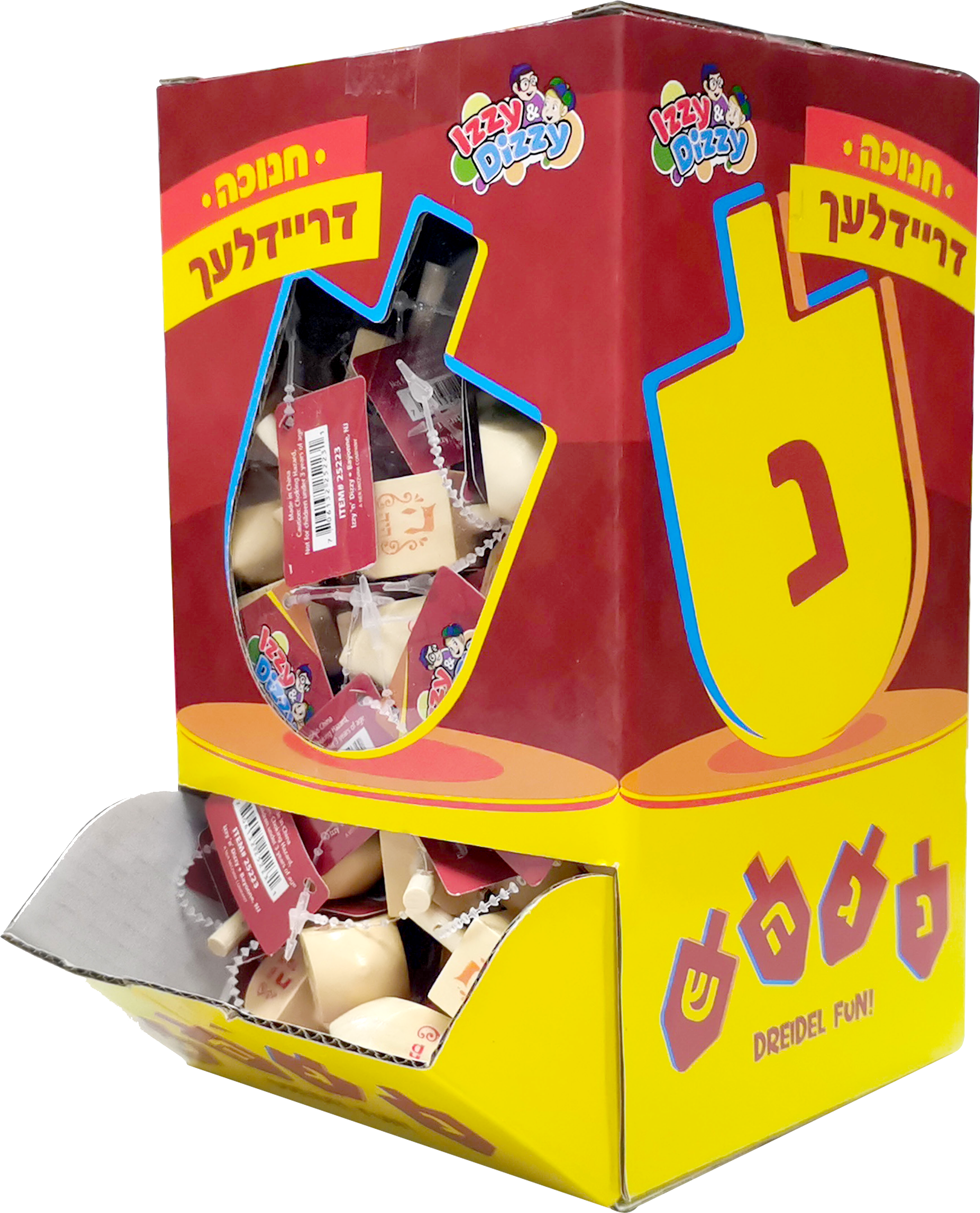 Natural Wood Dreidels Without English Wording - 100 Pack — Judaica Square
