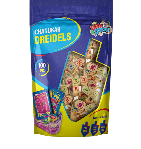 100 Natural Wood Dreidels Medium Bulk Pack — Judaica Square