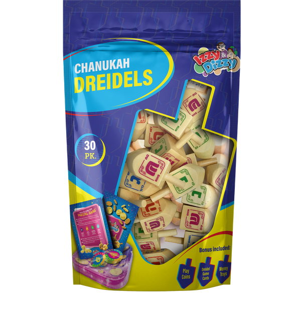 30 Natural Wood Dreidels Medium 30 Pack — Judaica Square