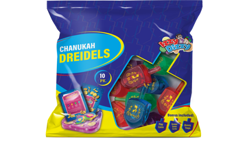 Multi-Color Lucite Dreidels, Medium — 10-Piece Pack