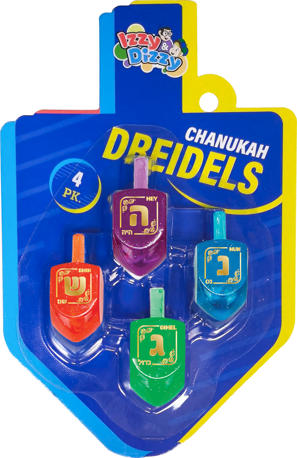 4PK. Lucite Dreidels Medium — Judaica Square