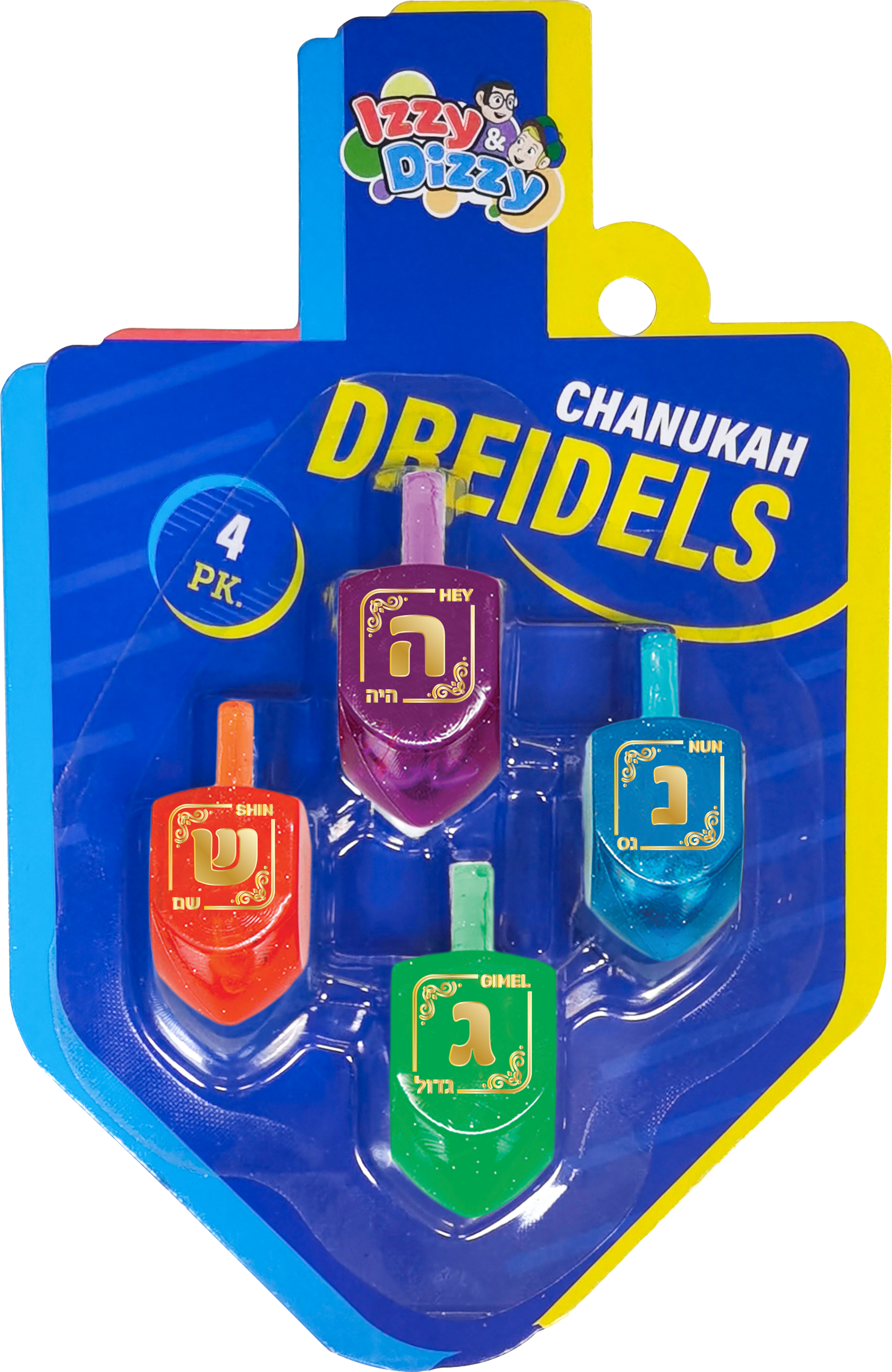 4PK. Lucite Dreidels Medium — Judaica Square