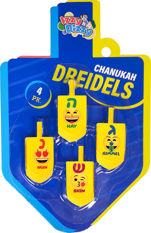 Chanukah Emoji Dreidels - 4 Pack — Judaica Square
