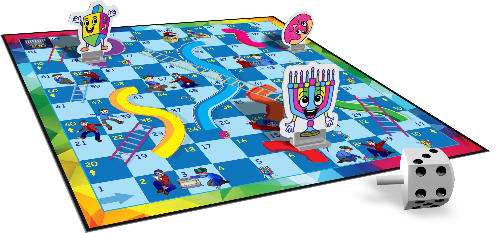 Chanukah Slides-n-Ladders Game — Judaica Square