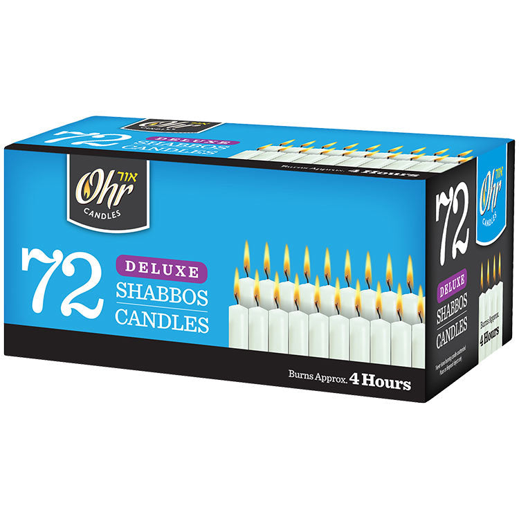 Deluxe Shabbos Candles 4 Hour - 72 Pk — Judaica Square