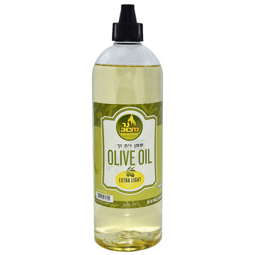Extra Light Olive Oil 32 oz — pale filtered olive oil for menorah lighting