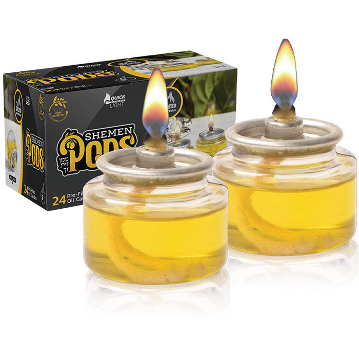 Shemen Pods, 5-Hour — pre-filled 100% olive oil pods in a 24-pack | Judaica Square Lakewood