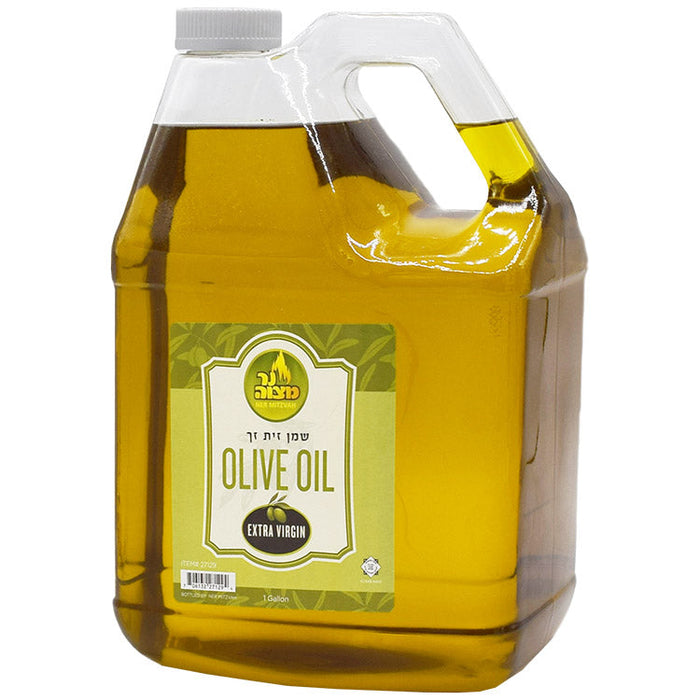 Extra Virgin Olive Oil 1 Gallon — green gallon jug of Ner Mitzvah olive oil | Judaica Square Lakewood