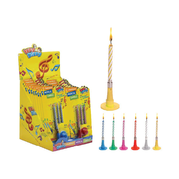 Chanukah Musical Candle — novelty singing candle that plays Maoz Tzur when lit | Judaica Square Lakewood
