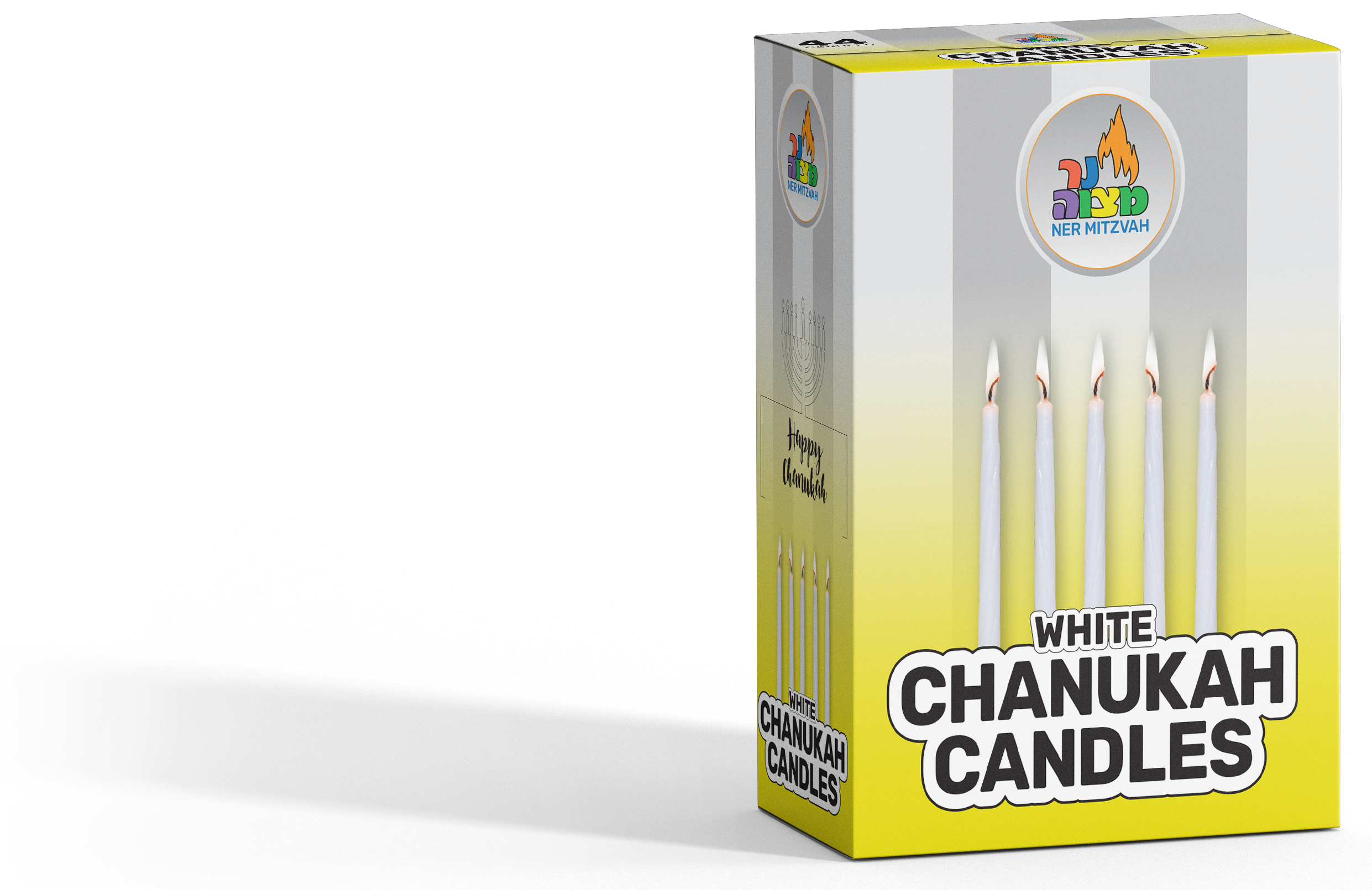 White Chanukah Candles — Judaica Square