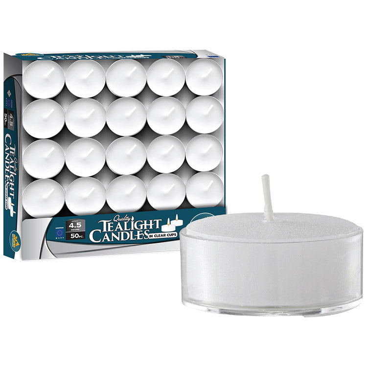 50 Pk. Plastic Cup Tealights — Judaica Square