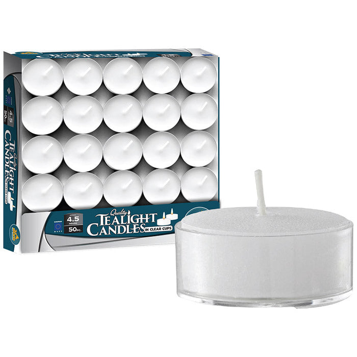 50 Pk. Plastic Cup Tealights — Judaica Square