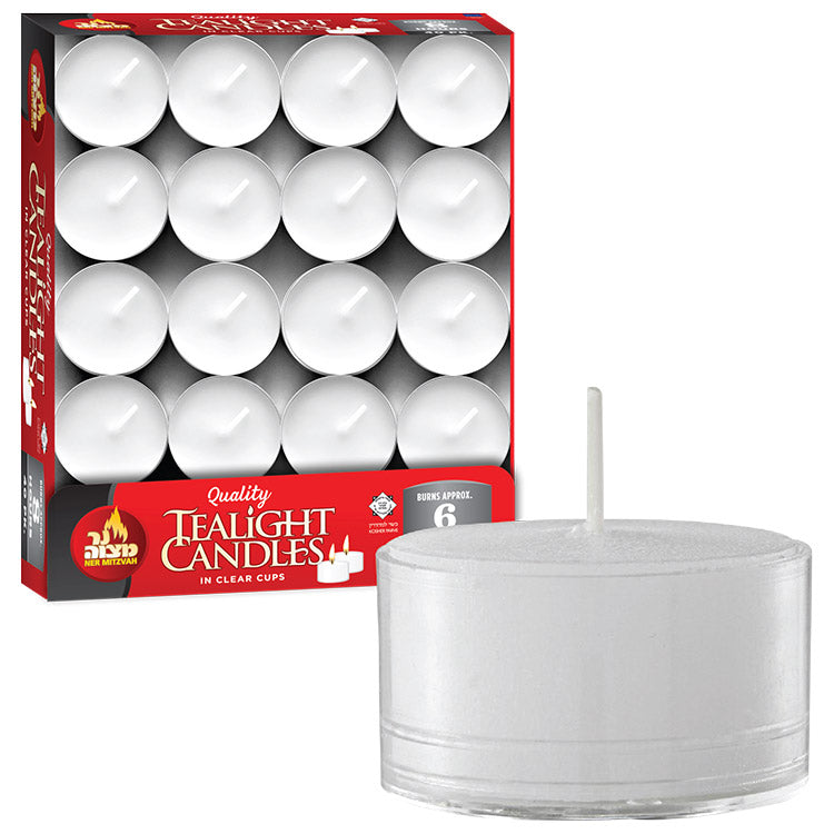 40 Pk. Plastic Cup Tealights — Judaica Square