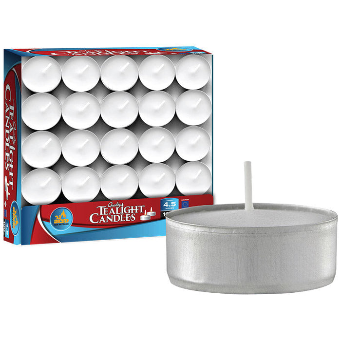 European Travel Candles, 100-Pack — bulk box of small 4.5-hour travel tealights | Judaica Square Lakewood