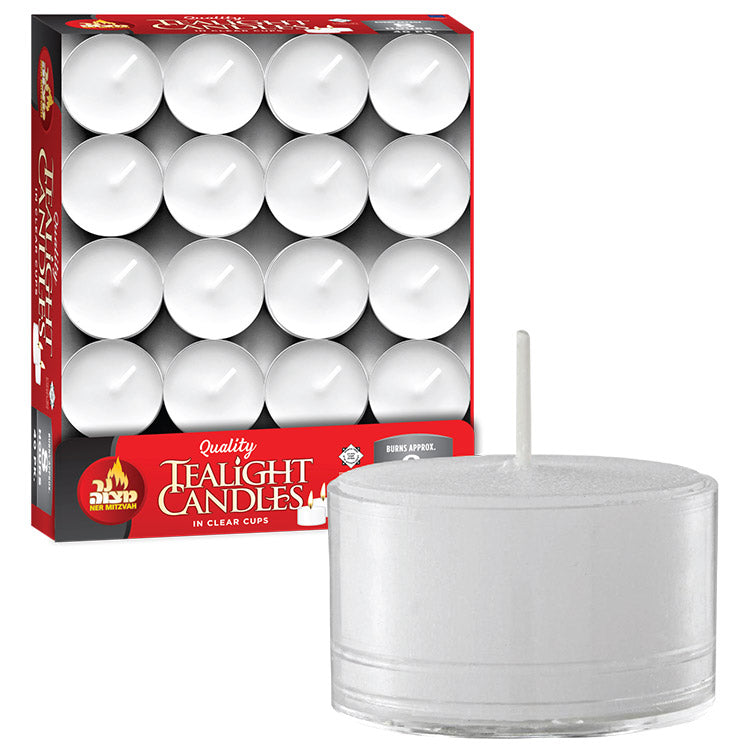 40 Pk. Plastic Cup Tealights — Judaica Square