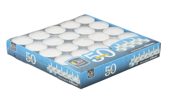 50pk Tealights Plastic-Wrapped — Judaica Square