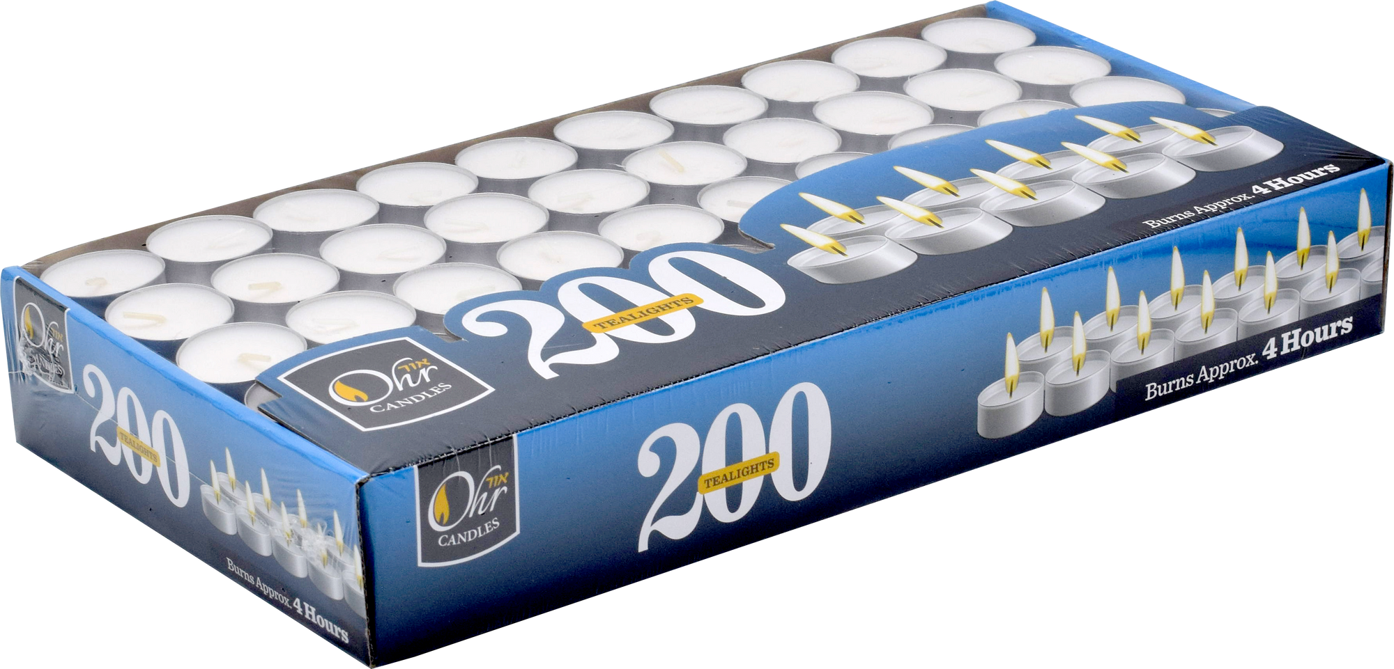 200 Pk.Tealights Plastic-Wrapped — Judaica Square