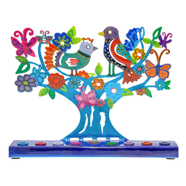 Laser Cut Handpainted Chanukah Menorah