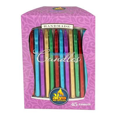 Metallic Multicolor Chanukah Candles