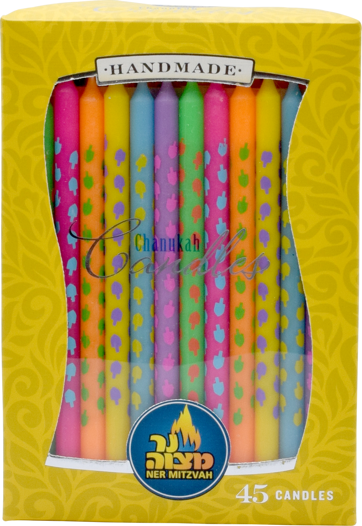 45pk. Dreidel Art Chanukah Candles — Judaica Square