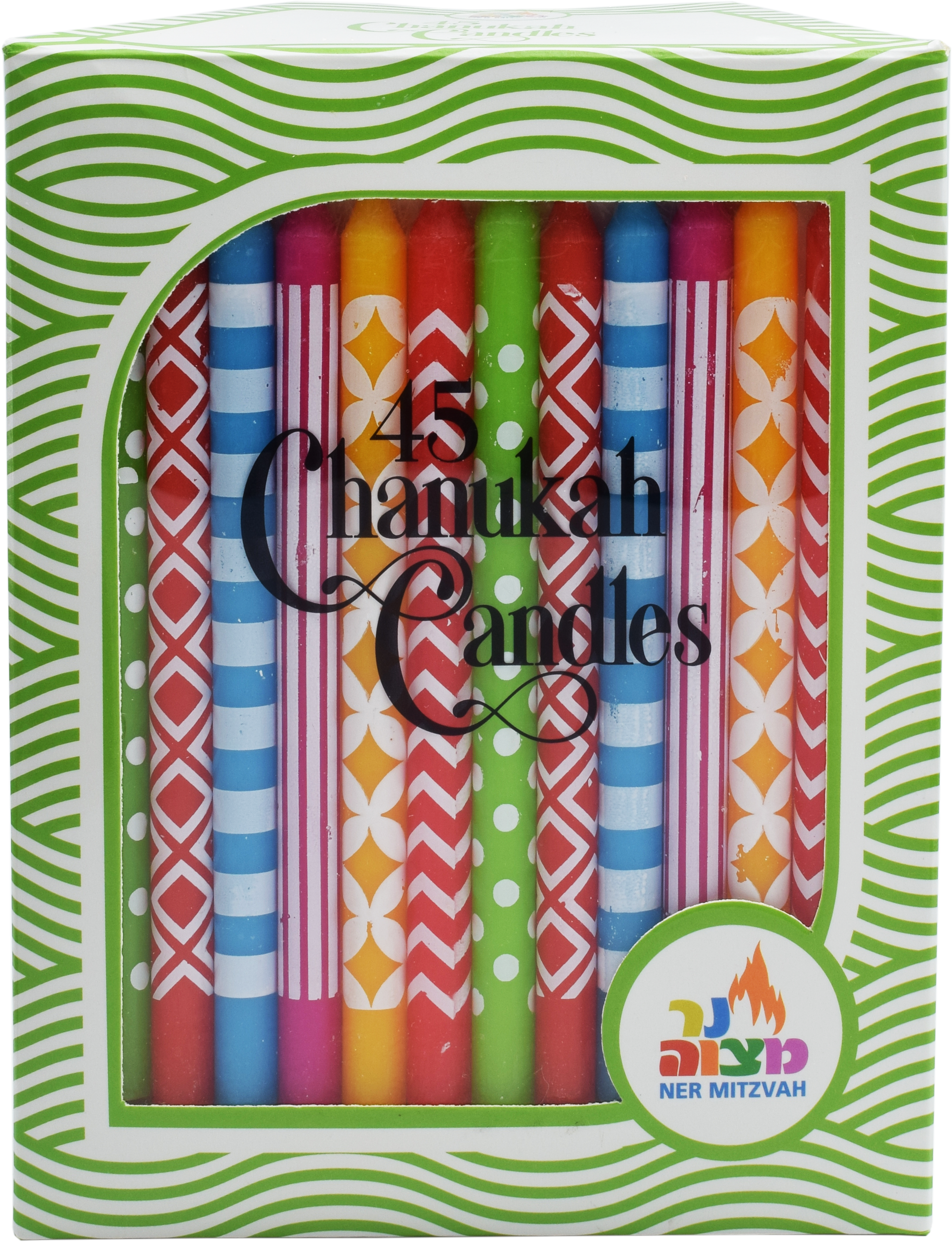 45pk. Multi Pattern Chanukah Candles — Judaica Square
