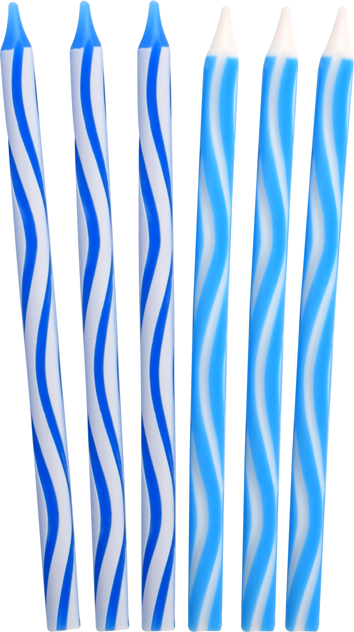 45 Pk. Blue & White Wave Etched Chanukah Candles — Judaica Square