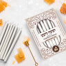 White Beeswax Chanukah Candles — plain white beeswax menorah candles | Judaica Square Lakewood