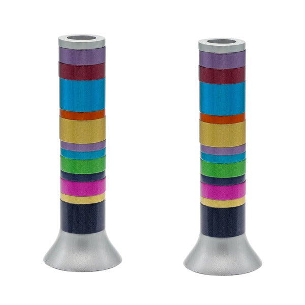 Large Anodized Candlesticks-Full Rings
