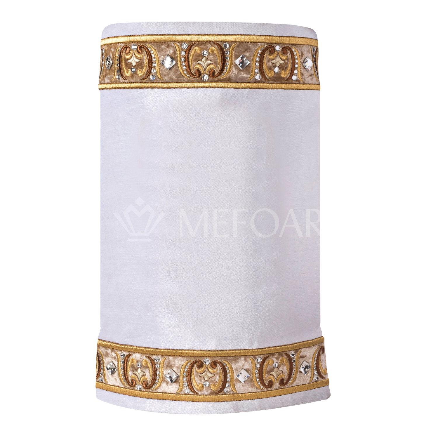 Velvet Torah Mantle - Style 800-White - Image 2