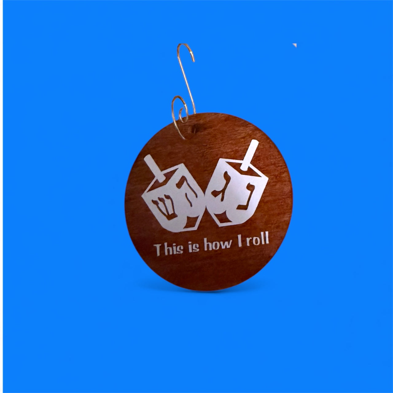 Wooden Shofar So Good pun ornament painted with beads and wire | Judaica Square Lakewood (view 11)
