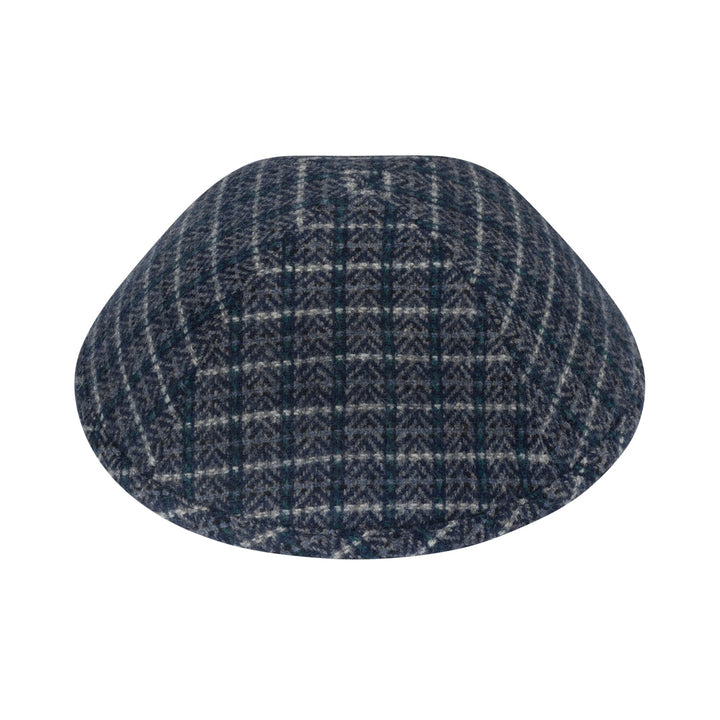 Coastal Herringbone Grid Kippah / Yarmulke