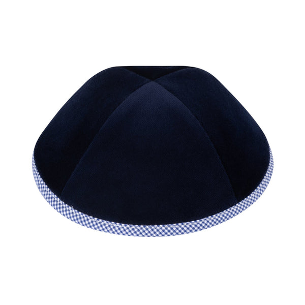Navy Velvet Kippah for Bar Mitzvah - iKippah by Judaica Square