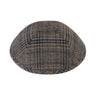 Pine Plaid kippah — tan and pine green windowpane check suiting yarmulke | Judaica Square Lakewood