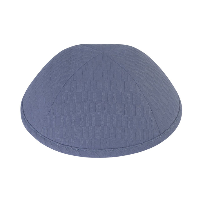 Geometric Blue kippah — periwinkle tonal geometric textured yarmulke | Judaica Square Lakewood