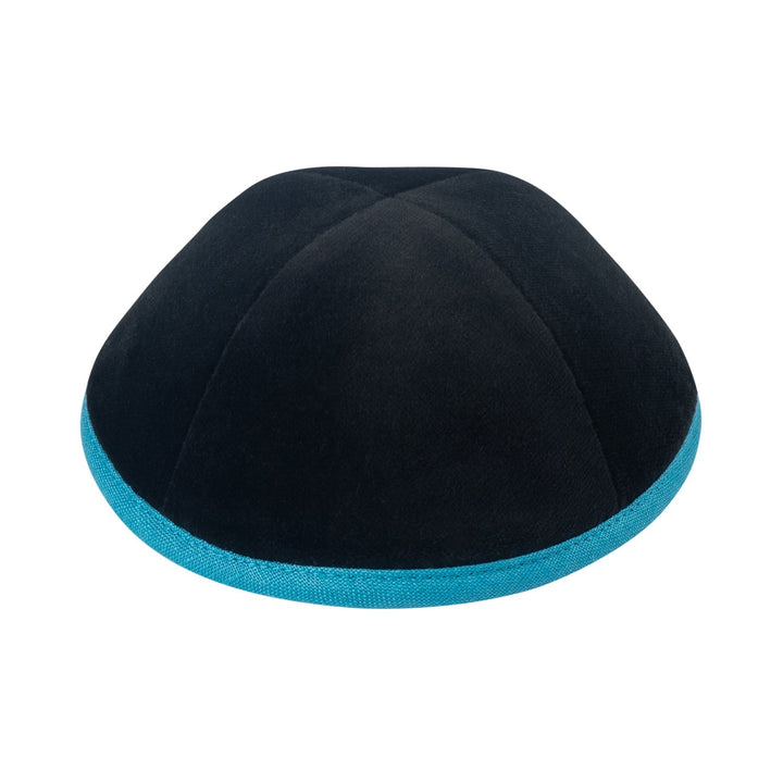 Black Velvet Kippah – Tiffany Rim Yarmulke