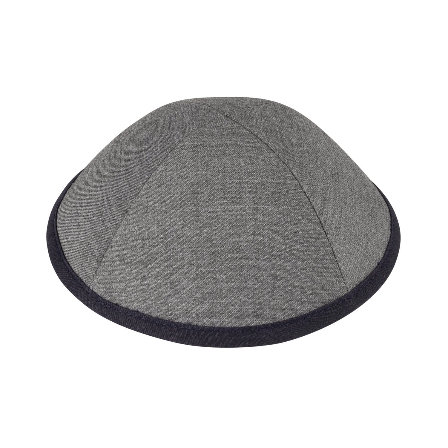 Navy Cotton Kippah - top view by iKippah