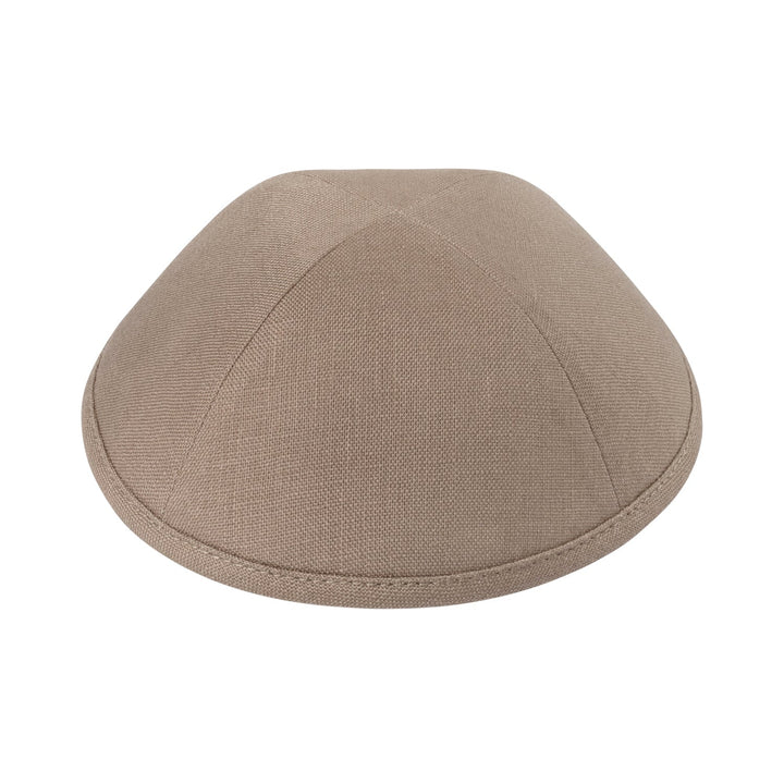 Taupe Kippah – Linen Yarmulke