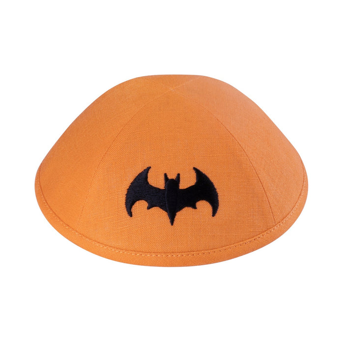 Orange Linen Kippah - iKippah by Judaica Square