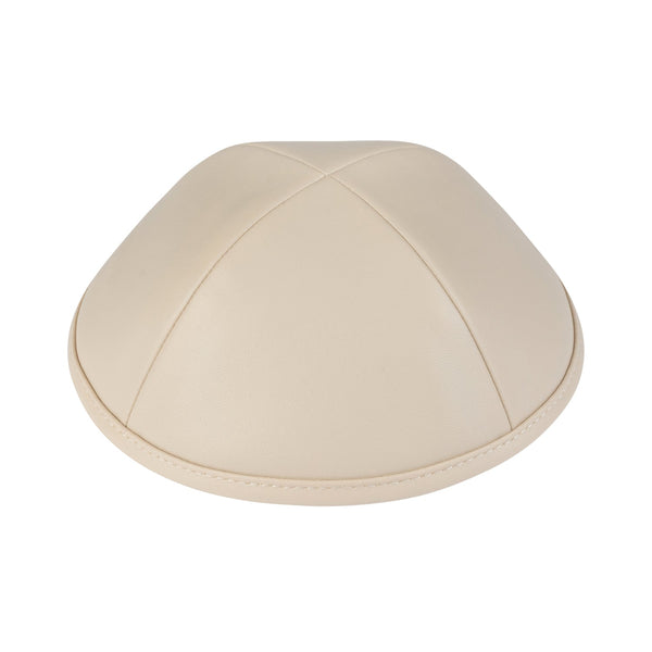 Beige Leather Kippah for Shabbos - iKippah by Judaica Square