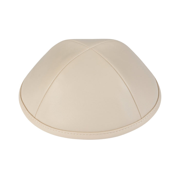 Beige Leather Kippah for Shabbos - iKippah by Judaica Square