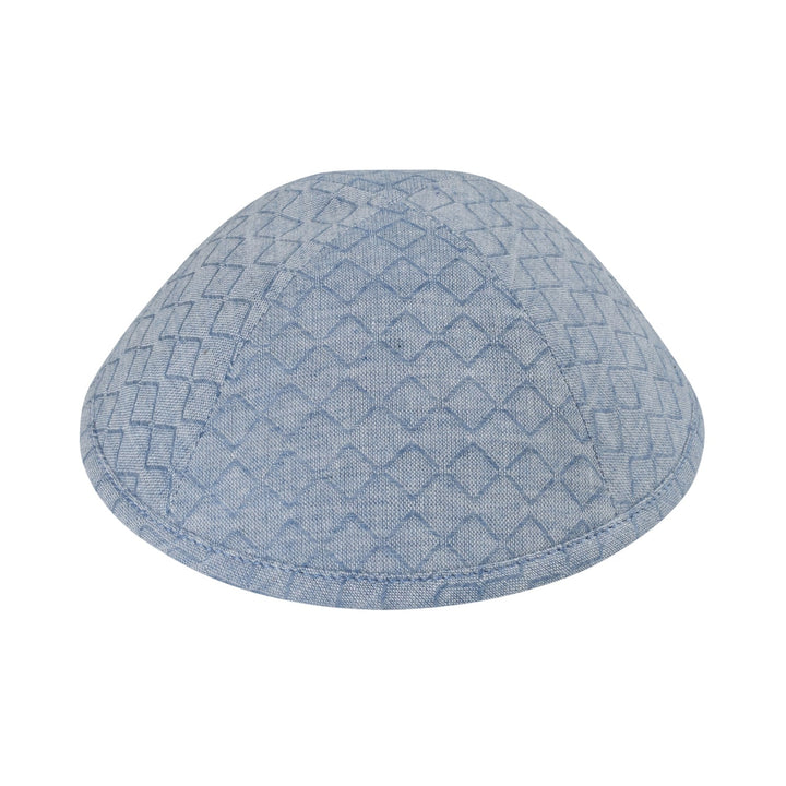 Lattice Kippah – Light Blue Cotton Yarmulke