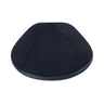 Navy suiting kippah with navy leather rim — 4-panel yarmulke for men and boys | Judaica Square Lakewood