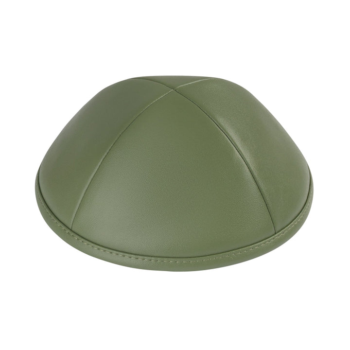 Sage Green Leather Yarmulke / Kippah