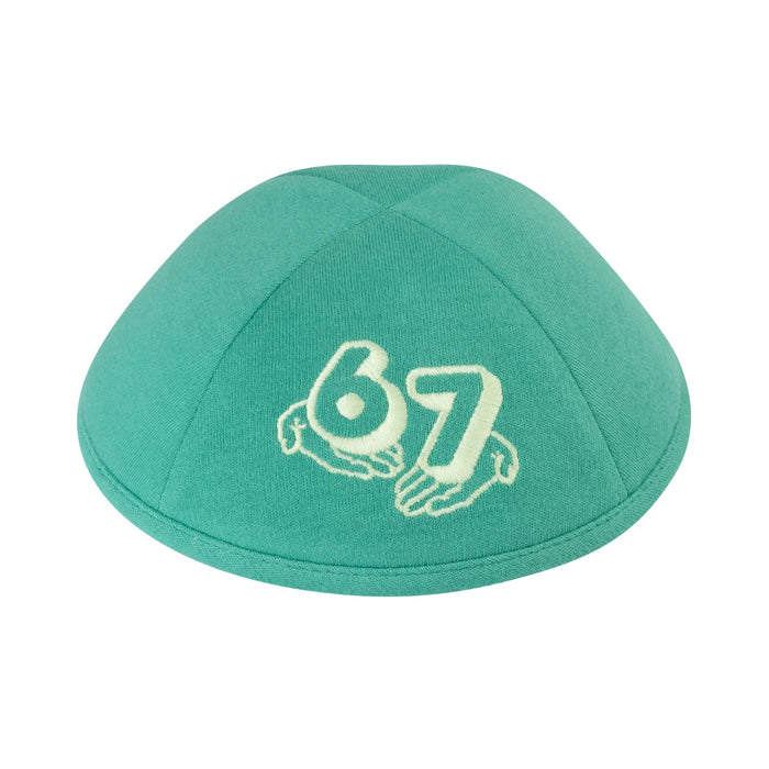 6-7 glow-in-the-dark green jersey kippah for boys – iKippah