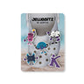 Jewbbitz by iKippah display card with five Jewish shoe charms pinned into a clog-style shoe