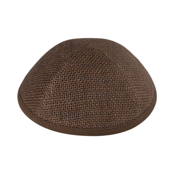 Brown Burlap Kippah - iKippah by Judaica Square